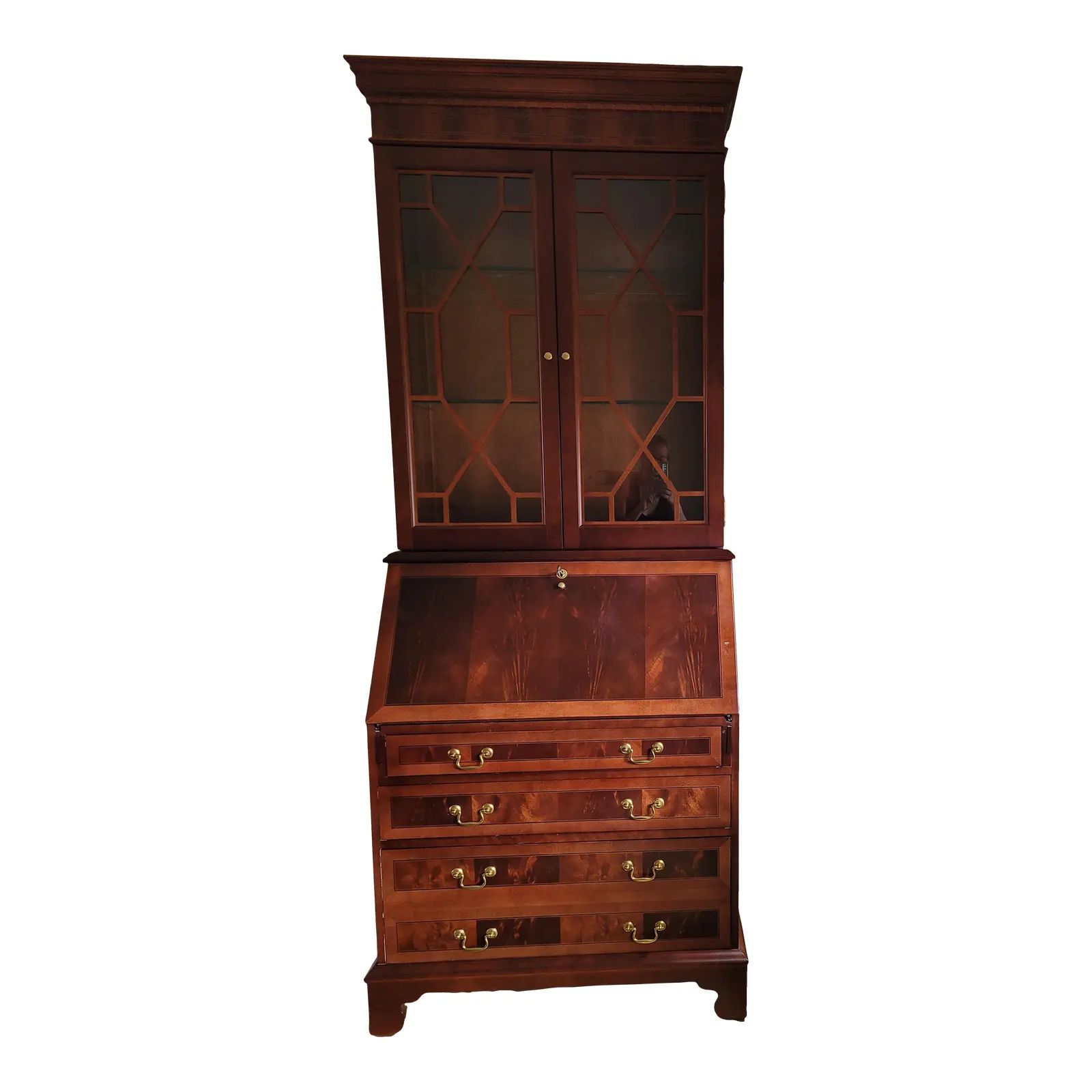 Jasper Mahogany Secretary Desk | Chairish