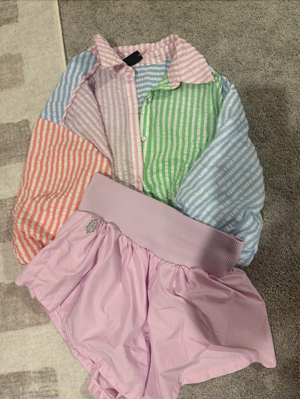 A little bit of color 🩵 Obsessed with these FP Movement shorts! 

 #LTKStyleTip