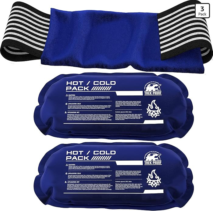 Ice Pack (3-Piece Set) – Reusable Hot and Cold Therapy Gel Wrap Support Injury Recovery, Allevi... | Amazon (US)