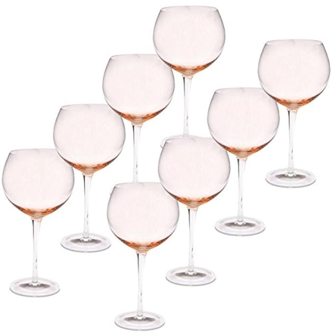 Certified International Red Wine Stemware Glass (Set of 8), 28 oz, Pink | Amazon (US)