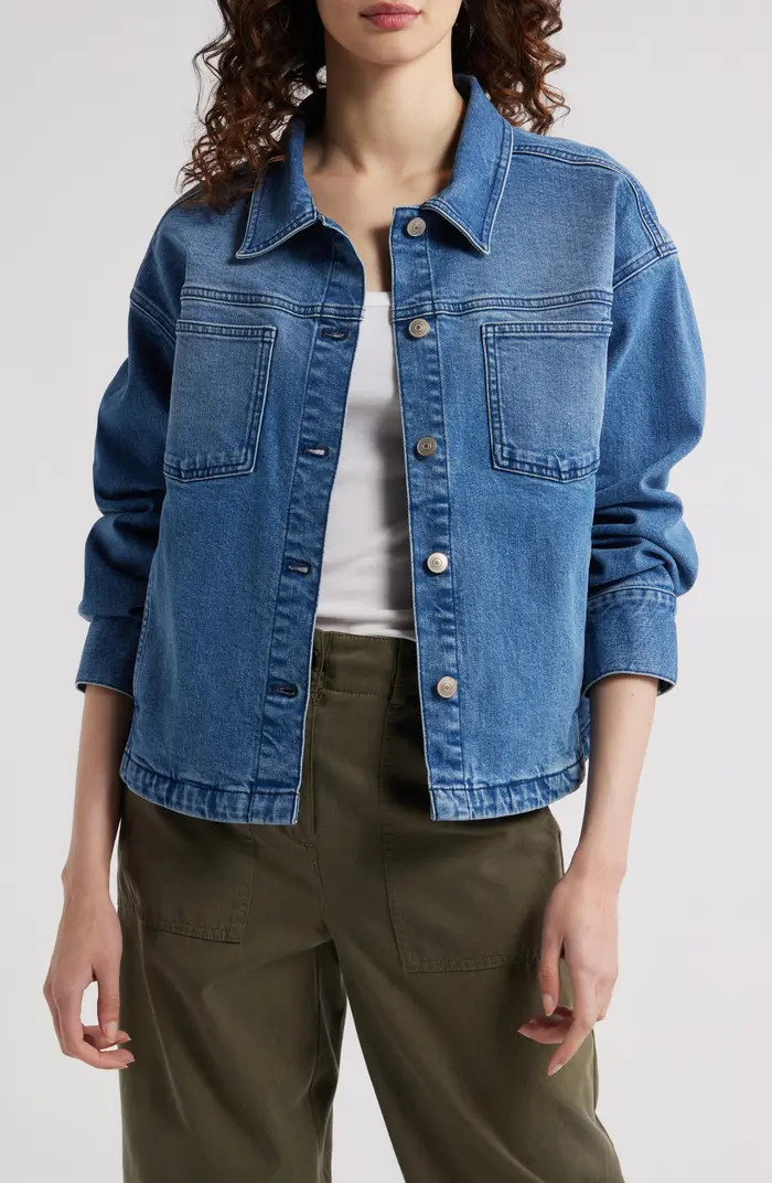 Treasure & Bond Back Pleat Denim Jacket | Nordstrom | Nordstrom