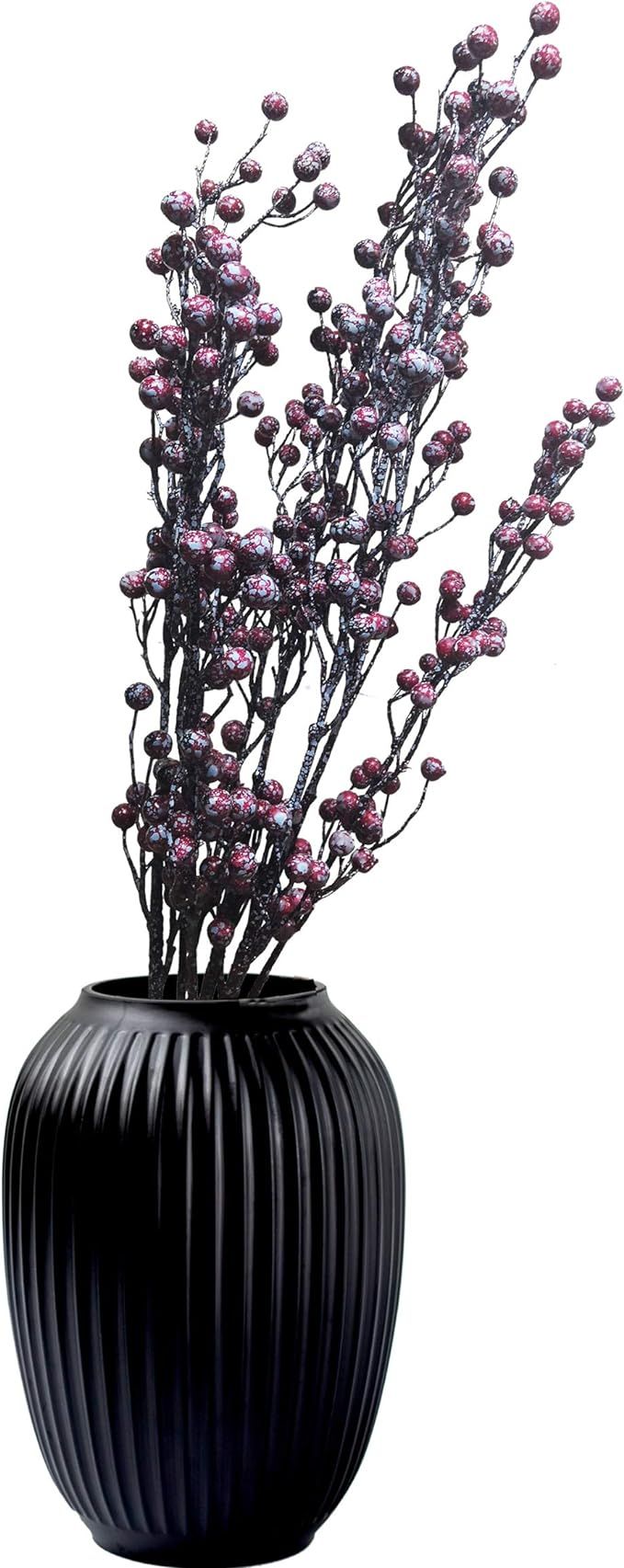 JD ARTIFICIAL PLANTS 4pcs 41" Long Stem Red Berry Branches Tree Twigs for Home Decor Tall Vase Ho... | Amazon (US)