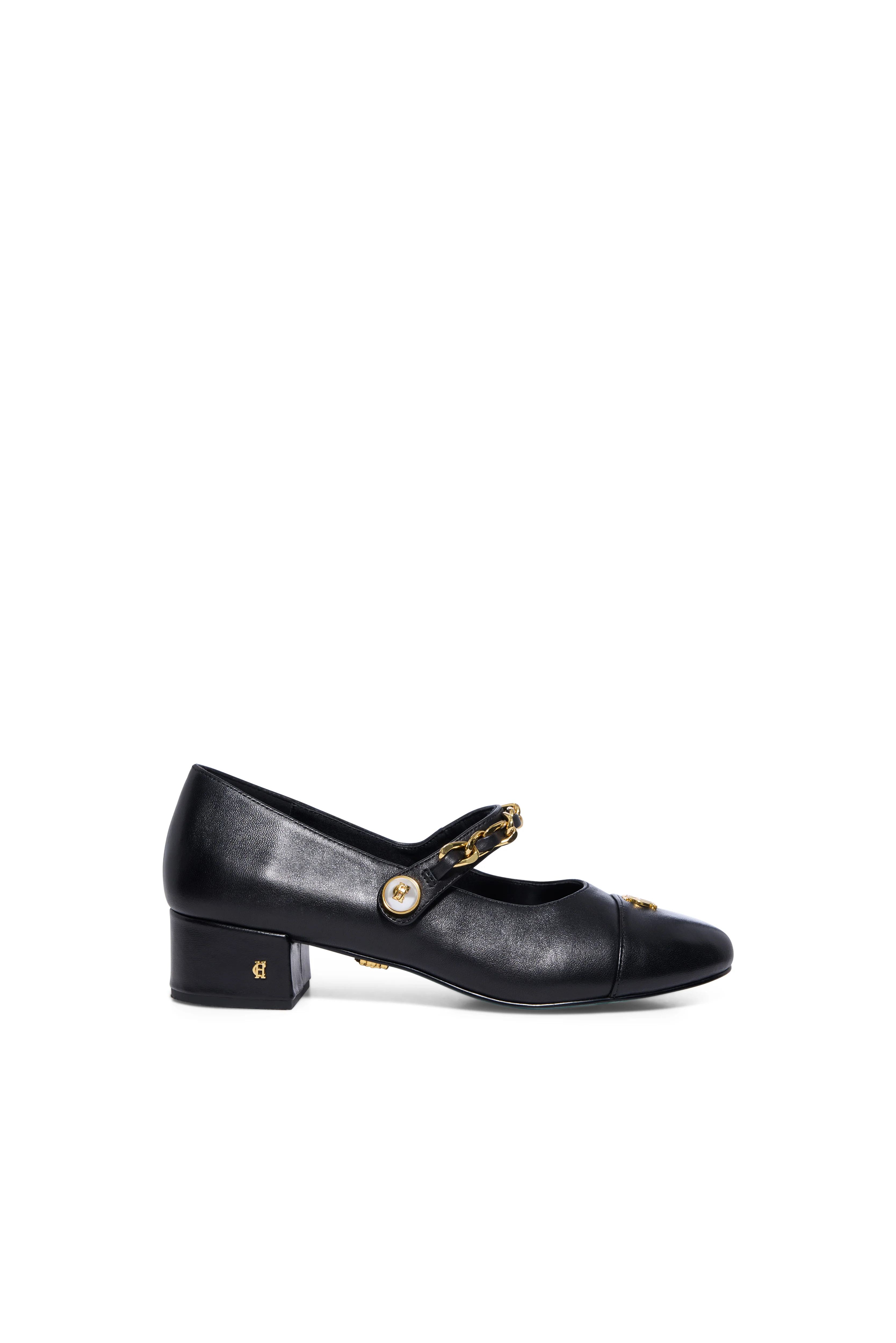 Pearl Ballet Mid Heel (Black) | Holland Cooper