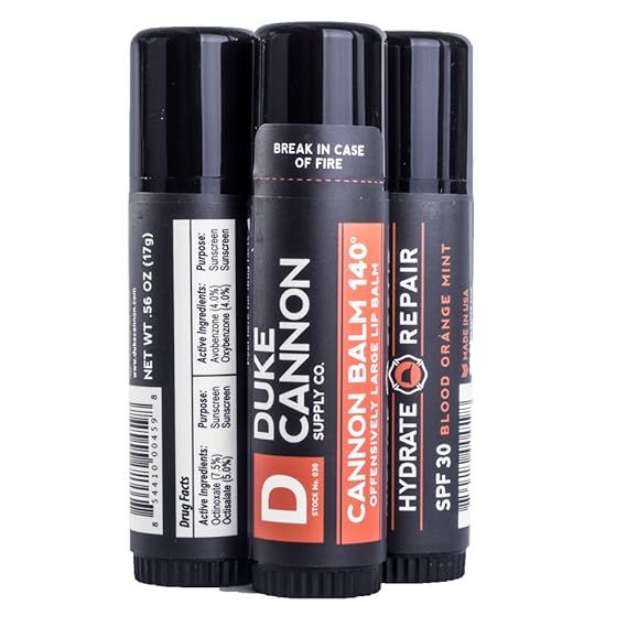 Duke Cannon Balm 140 Tactical Lip Protectant with SPF 30, 0.56 oz, 3 Pack | Amazon (US)