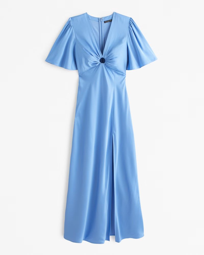 Women's Angel Sleeve O-Ring Gown | Women's New Arrivals | Abercrombie.com | Abercrombie & Fitch (US)