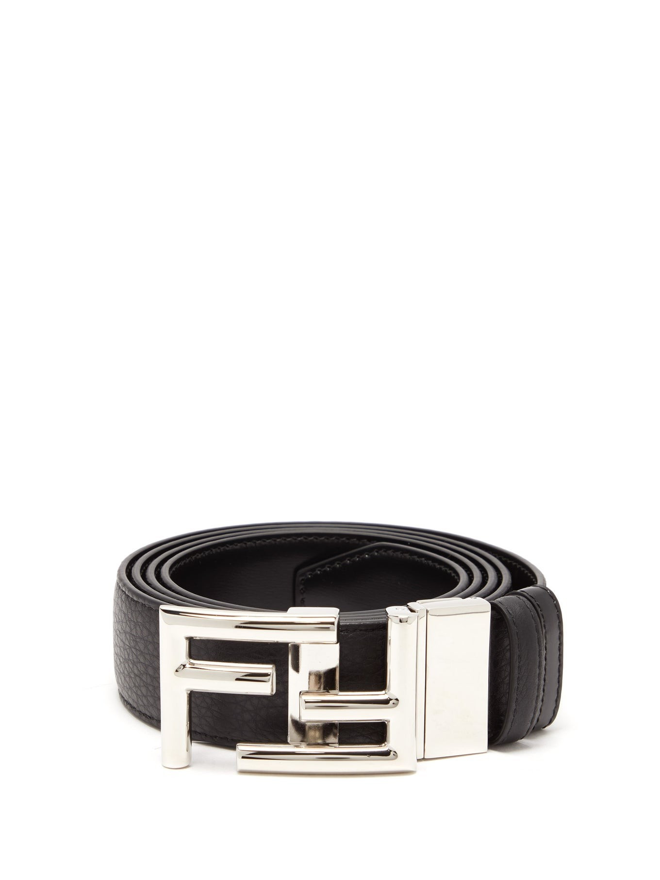 FF-buckle grained-leather belt | Matches (UK)