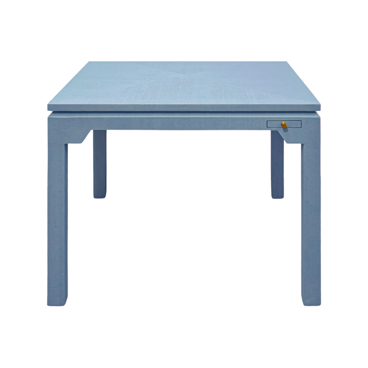 Pass the Rose Game Table in Blue | Grasscloth Game Table | Scout Design Studio