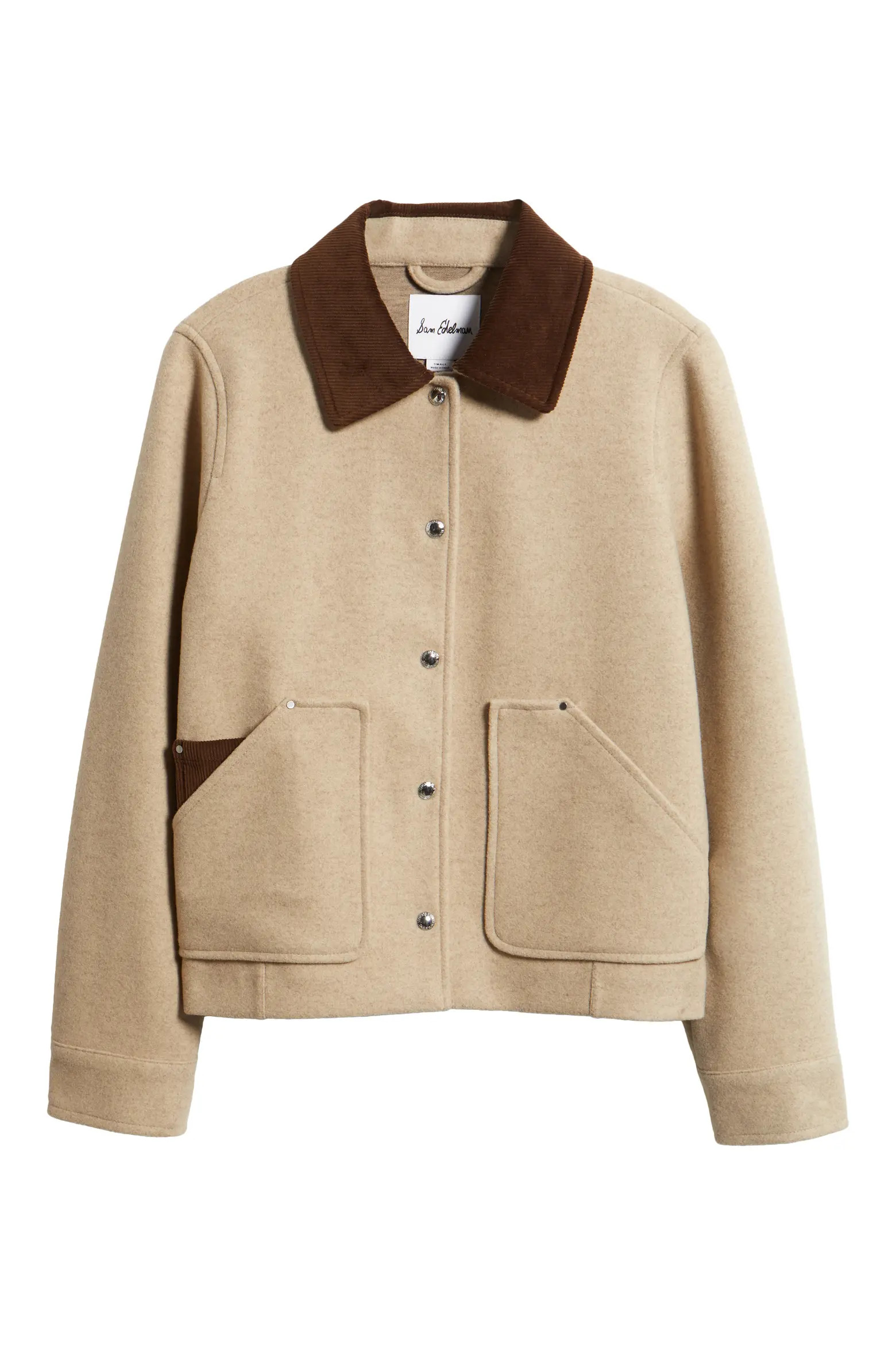 Corduroy Trim Jacket (Women) | Nordstrom | Nordstrom