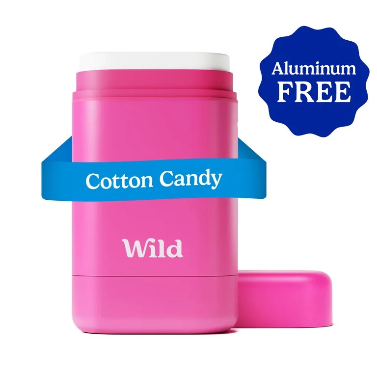 Wild Refillable Deodorant Starter Pack – Aluminum Free. Hot Pink Case + Cotton Candy Refill, fo... | Walmart (US)