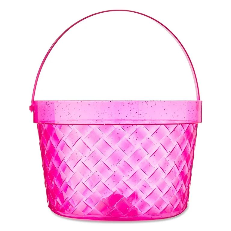 Way To Celebrate Easter LED Light-Up Plastic Bucket, Pink | Walmart (US)
