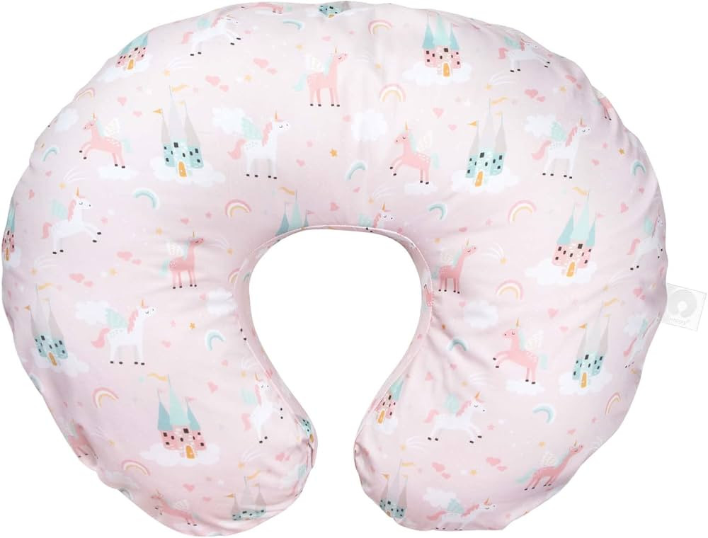 Boppy Nursing Pillow Cover, Pink Unicorns and Castles, Cotton Blend, Fits the Original Support fo... | Amazon (US)