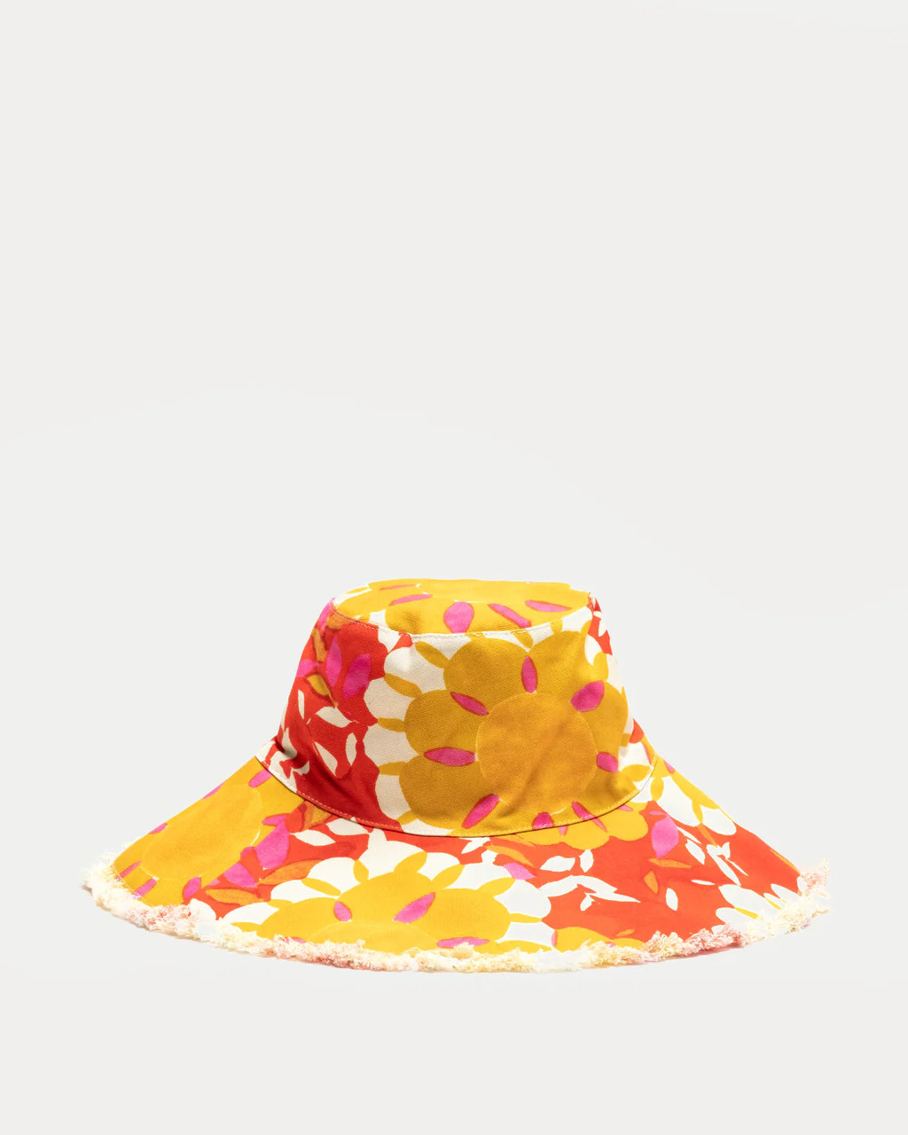 Fringe Hat Sunrise Pink Multi | Frances Valentine