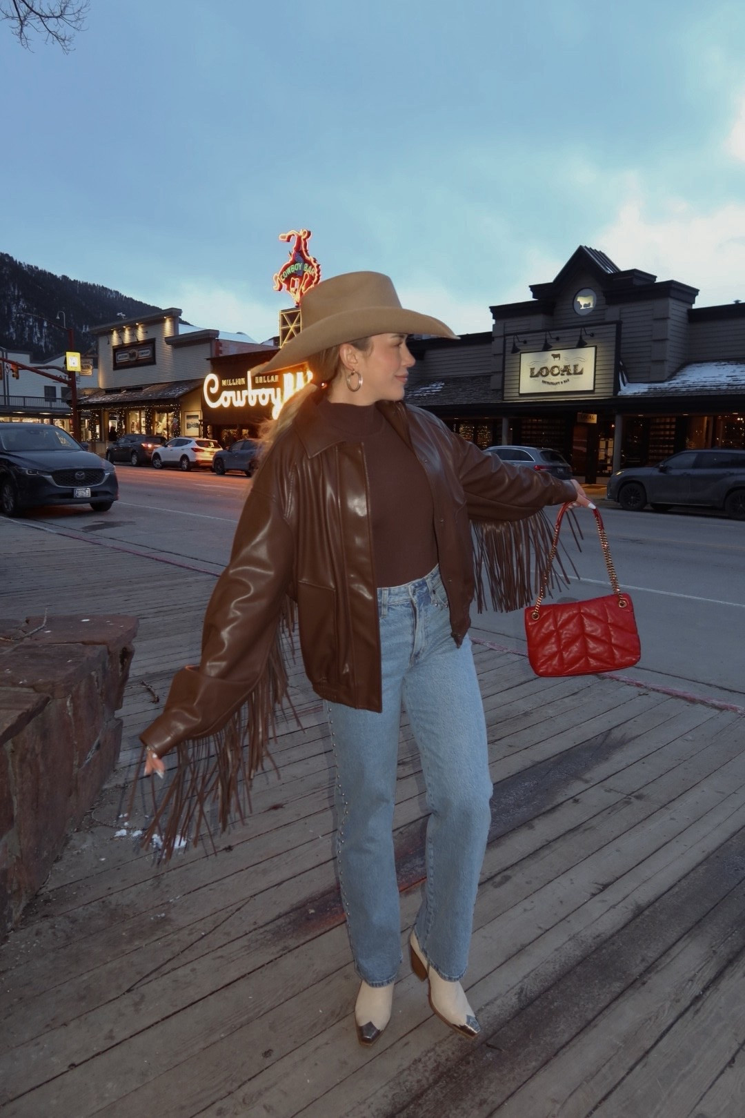 Jackson Hole OOTN 3! The studded Abercrombie jeans are a DREAM. I wear a size 26L always for the perfect fit (they have some stretch too) 

#LTKTravel #LTKgrwm #LTKootd