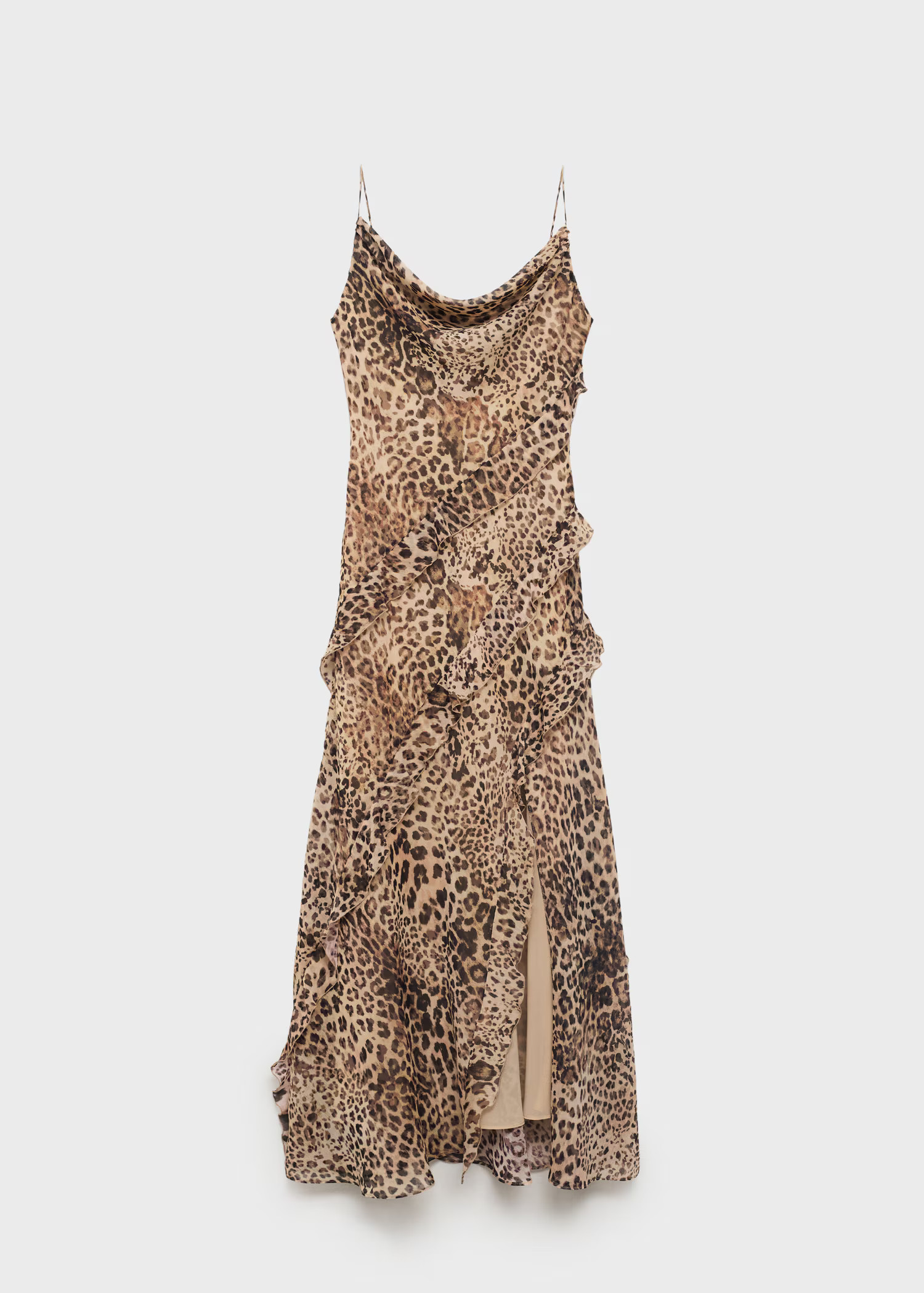 Animal print ruffle dress | MANGO (UK)