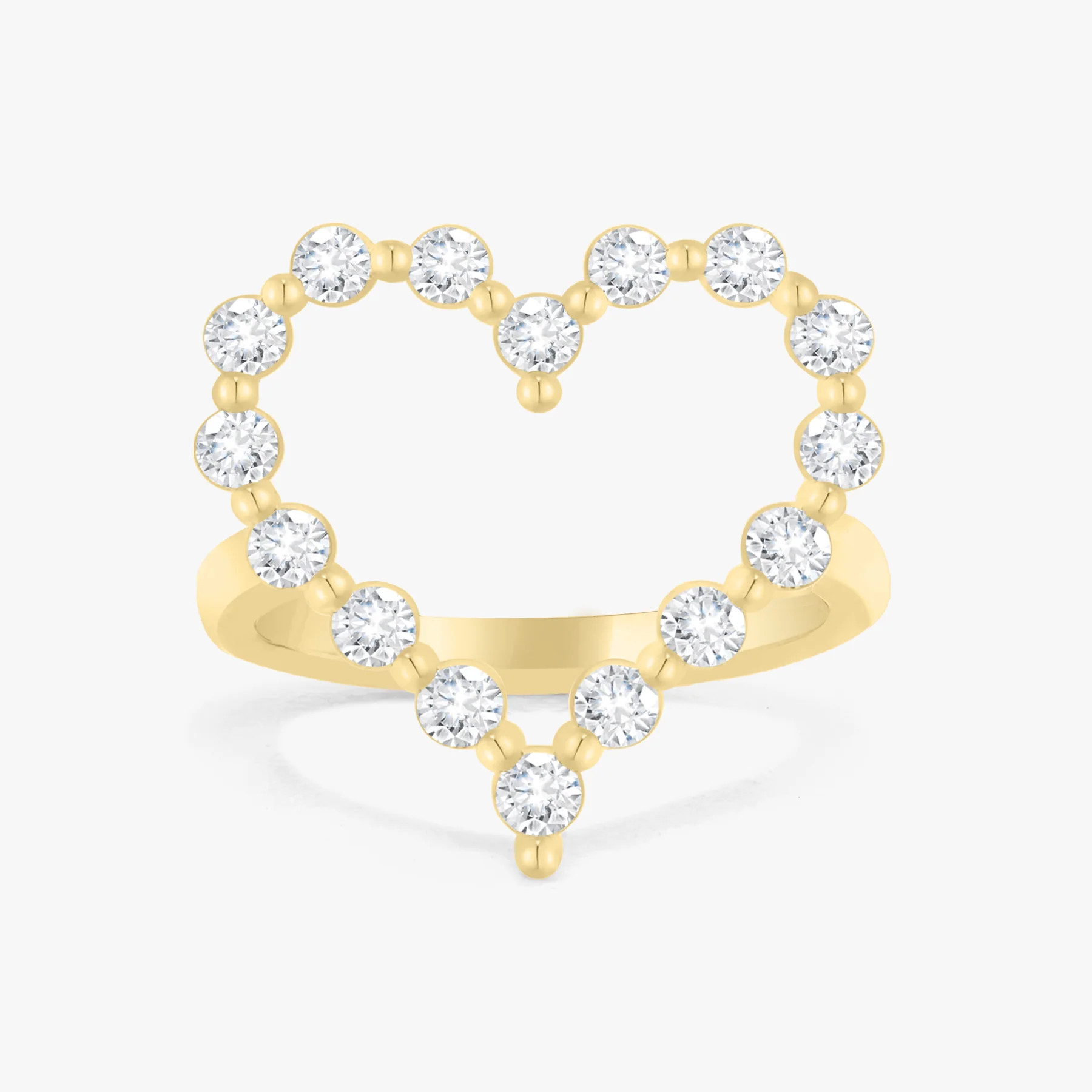 Little Posie Charlie Cloud® Floating Diamond Heart Ring 0.56 ctw | RW Fine Jewelry