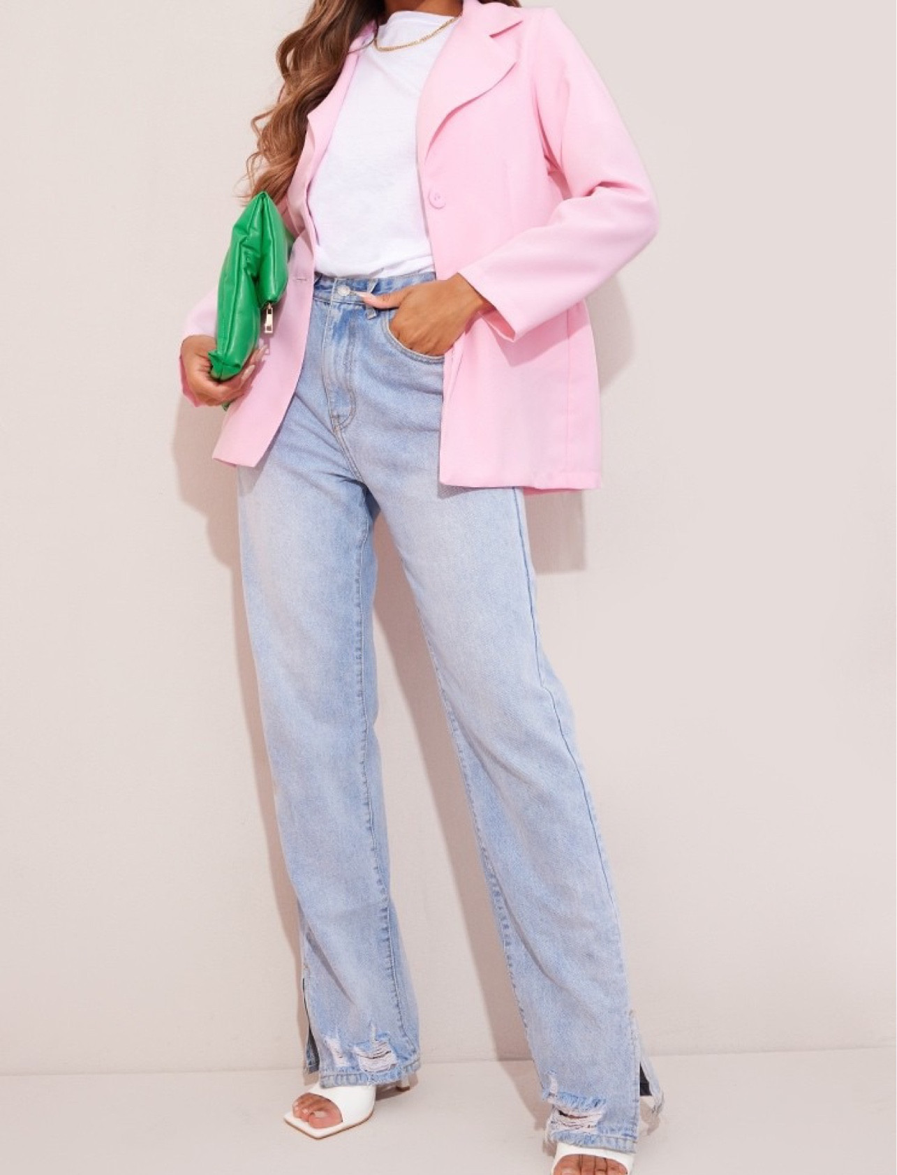 Feminine back to work or school looks. Pair a white tee with a blazer and straight leg jeans for this fitted look. 

#LTKstyletip #LTKU #LTKworkwear