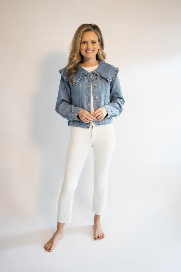 Ruffle Collar Denim Jacket | Edit No. 5 Boutique