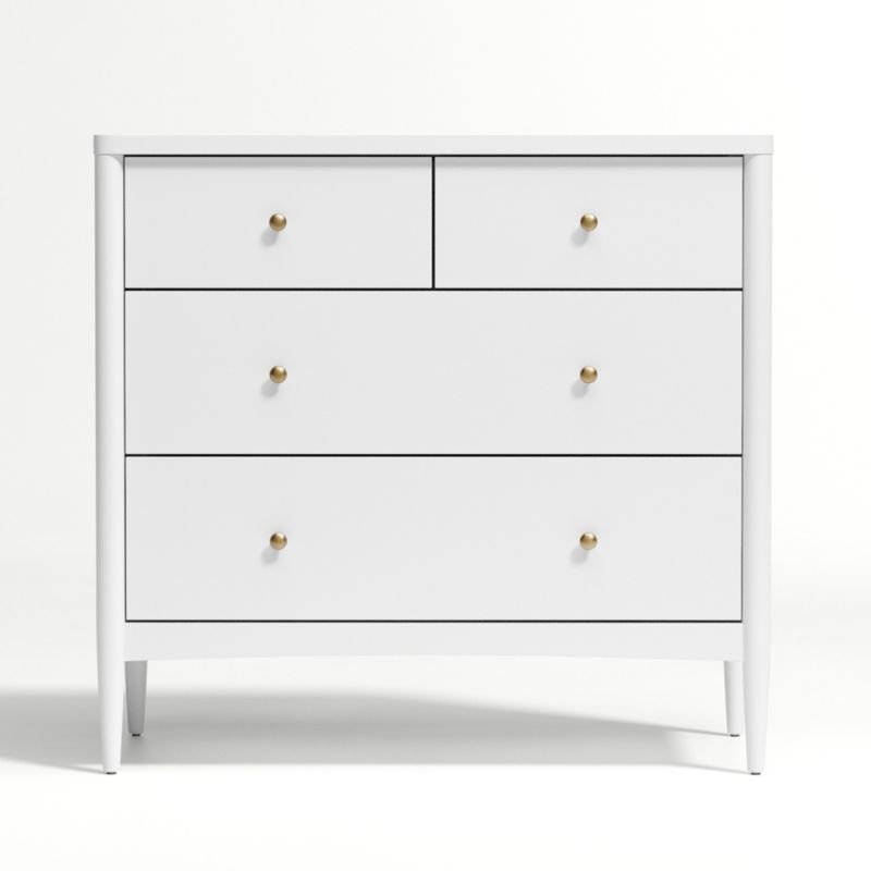 Kids Hampshire White 4-Drawer Dresser + Reviews | Crate and Barrel | Crate & Barrel
