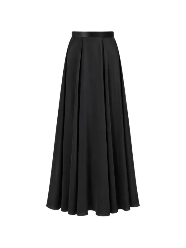 Amerie pleated satin maxi skirt | Farfetch Global