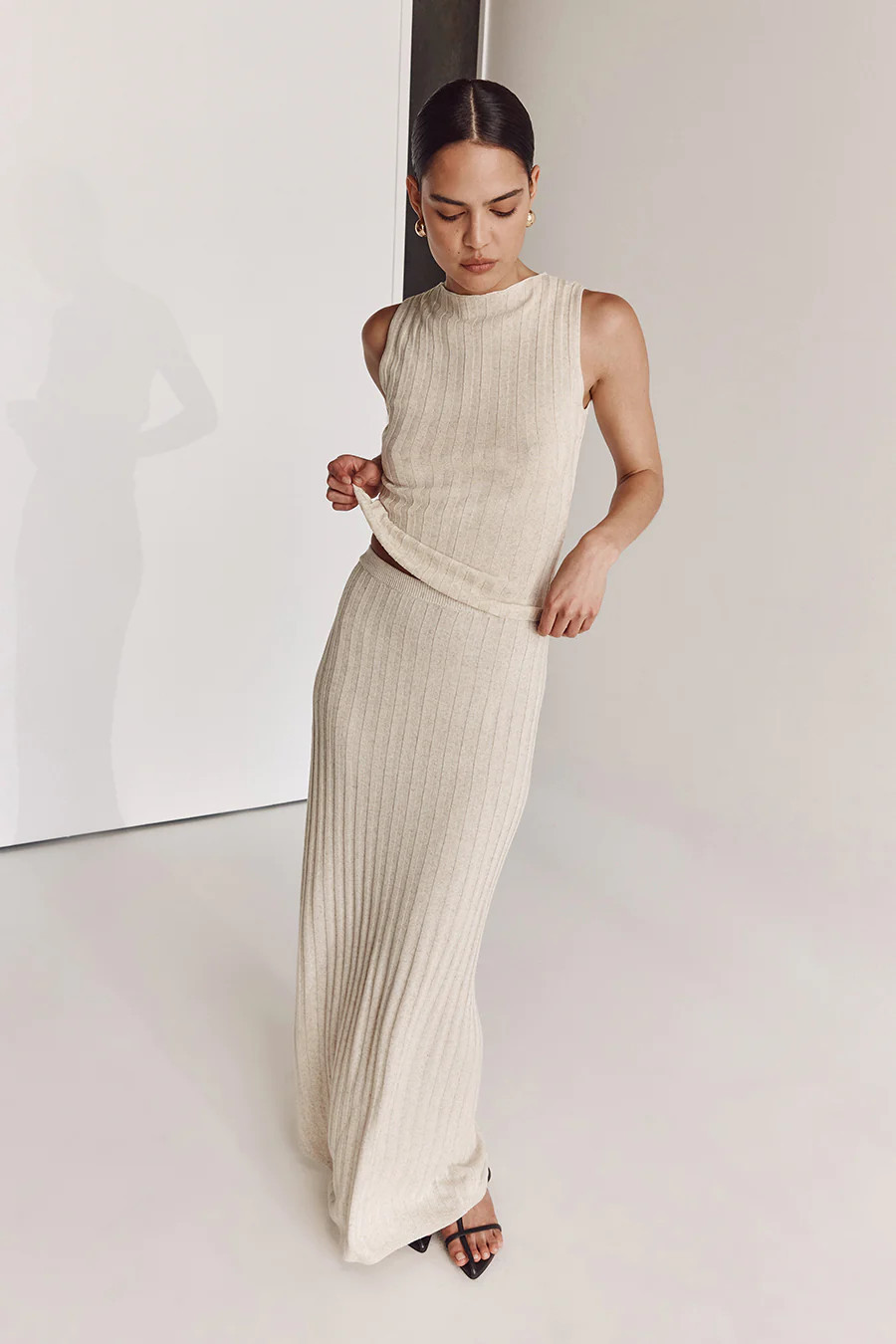 GOLDIE NATURAL MIDI SKIRT | DISSH