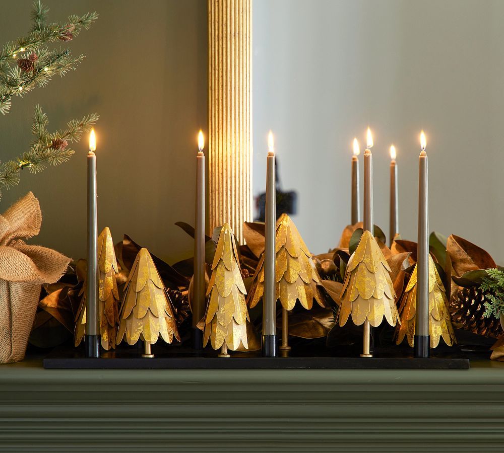 Antique Metal Tree Taper Candleholder Centerpiece | Pottery Barn (US)