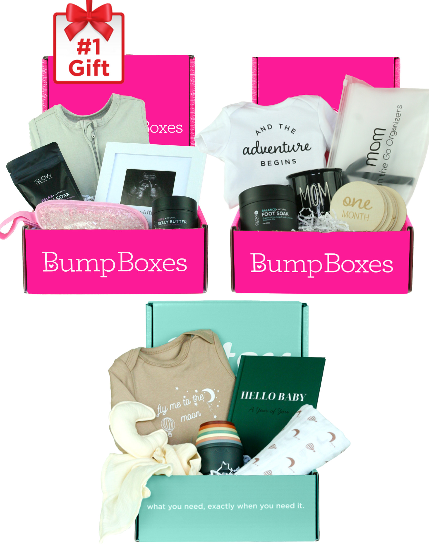 Bump Boxes Trimester Bundle: Pregnancy Gift Box for 2nd, 3rd Trimester & Newborn | Bump Boxes | Bump Boxes