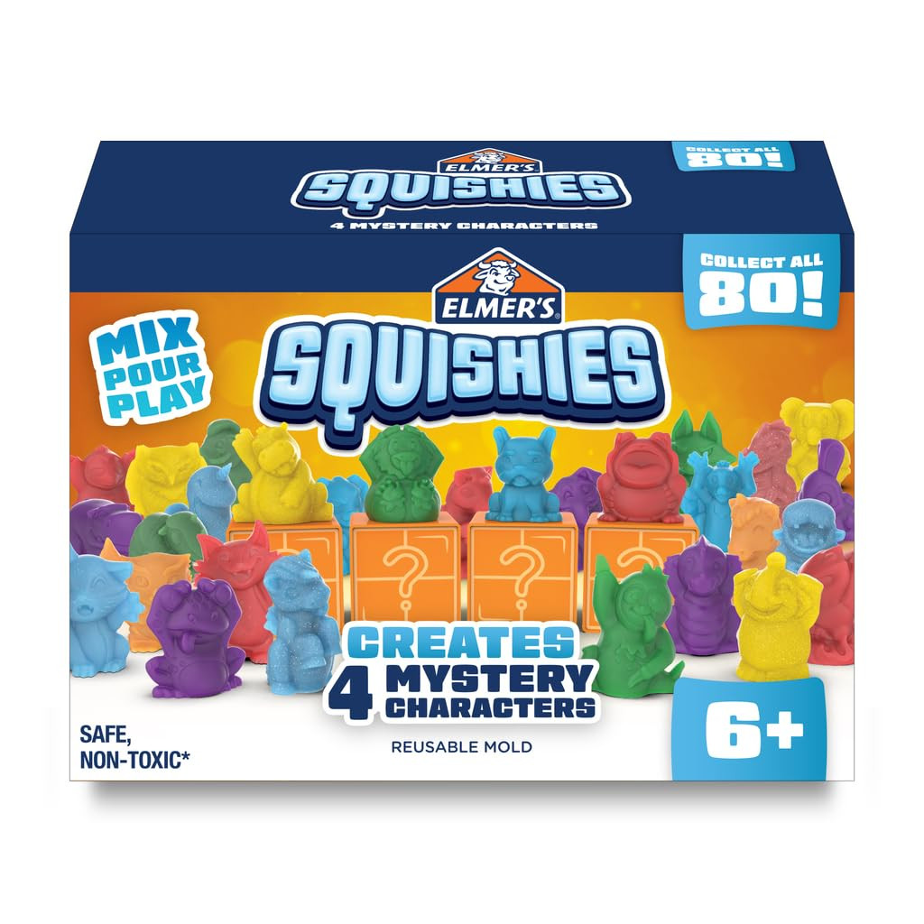 Elmer's Squishies Kids’ DIY Activity Kit, Creates 4 Mystery Characters, 24 Piece Kit, for Ages ... | Amazon (US)