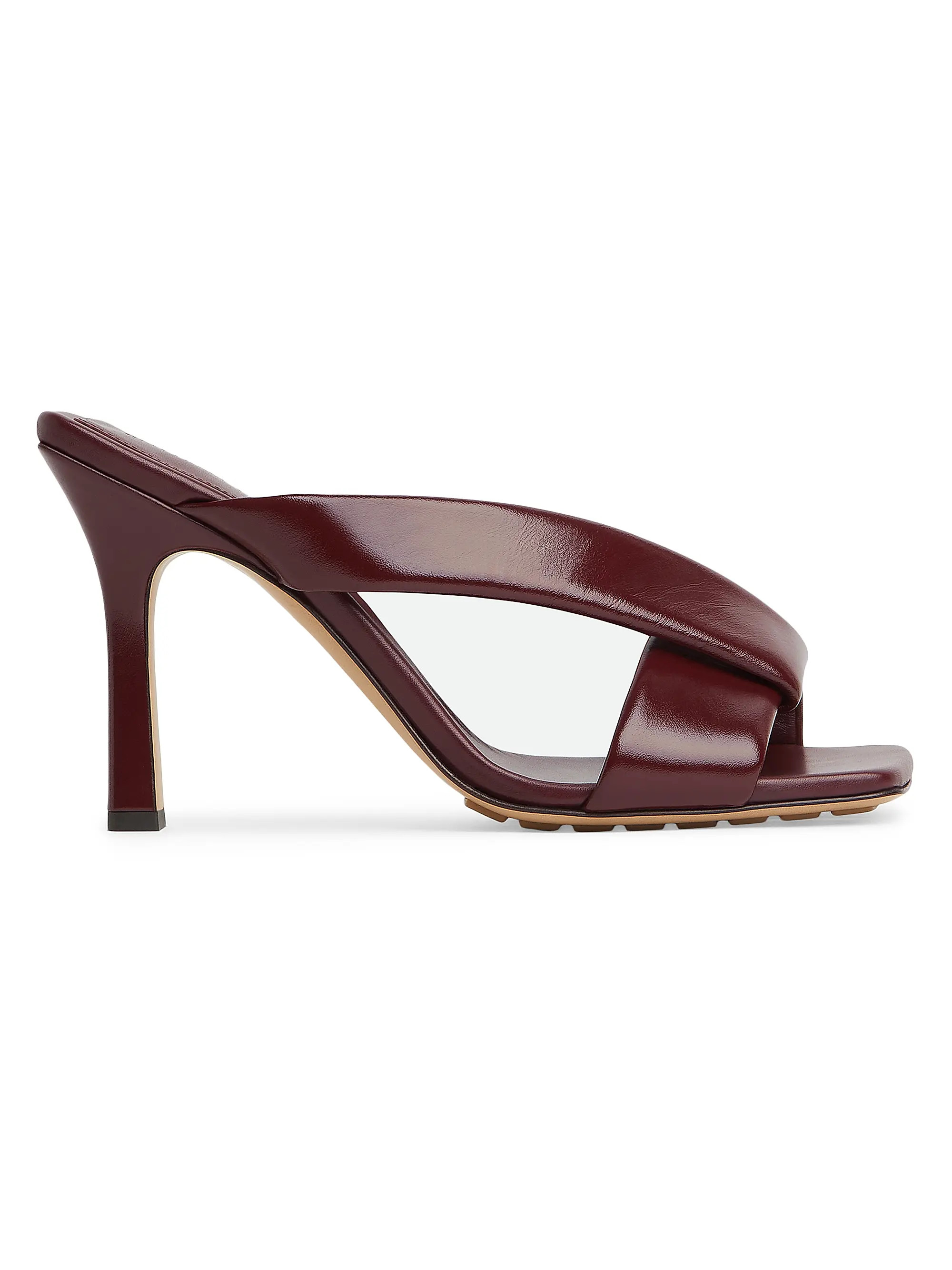 Bottega Veneta 90MM Interwoven Leather Mules | Saks Fifth Avenue | Saks Fifth Avenue