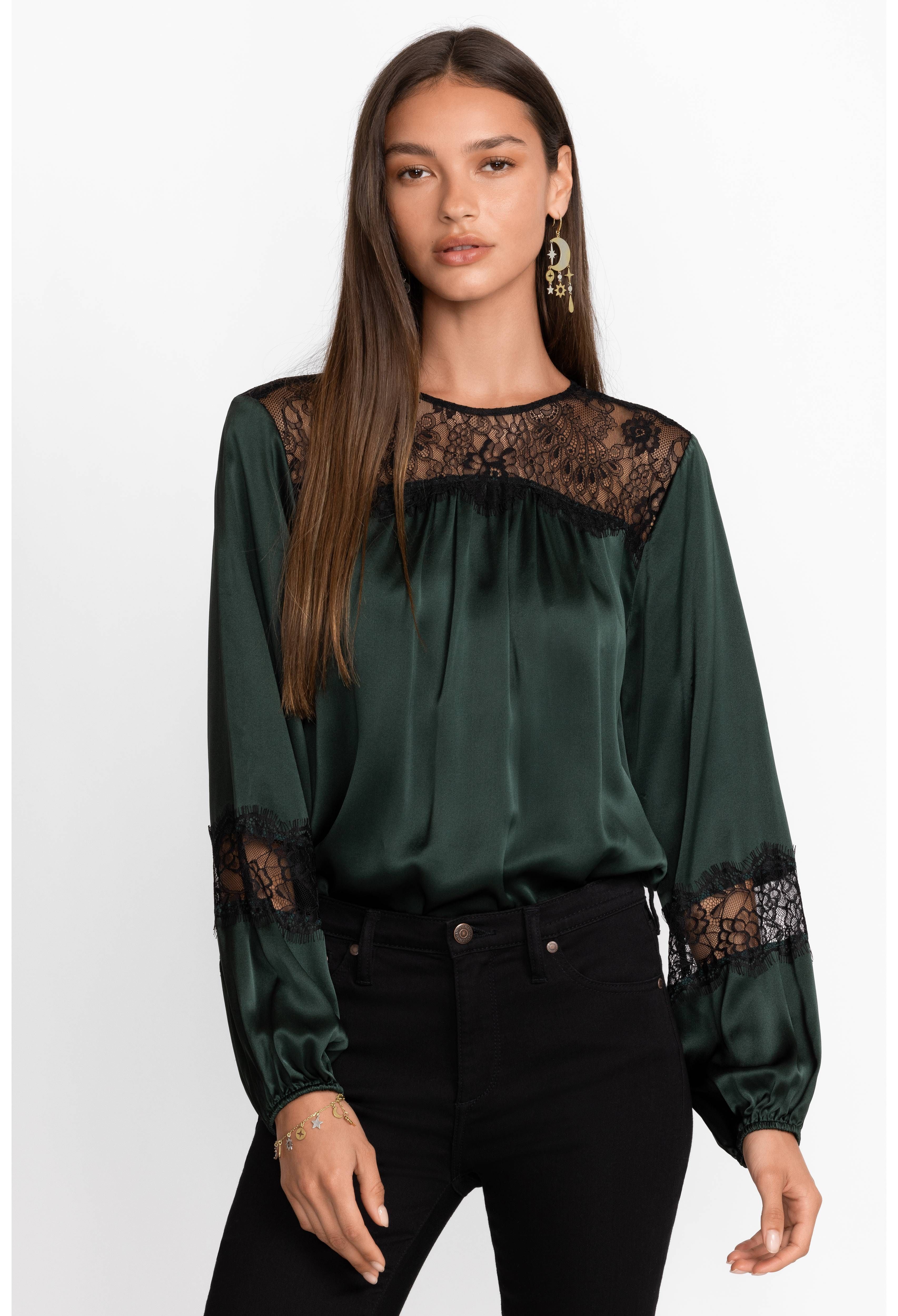 Midnight Silk Blouse | Johnny Was | Johnny Was