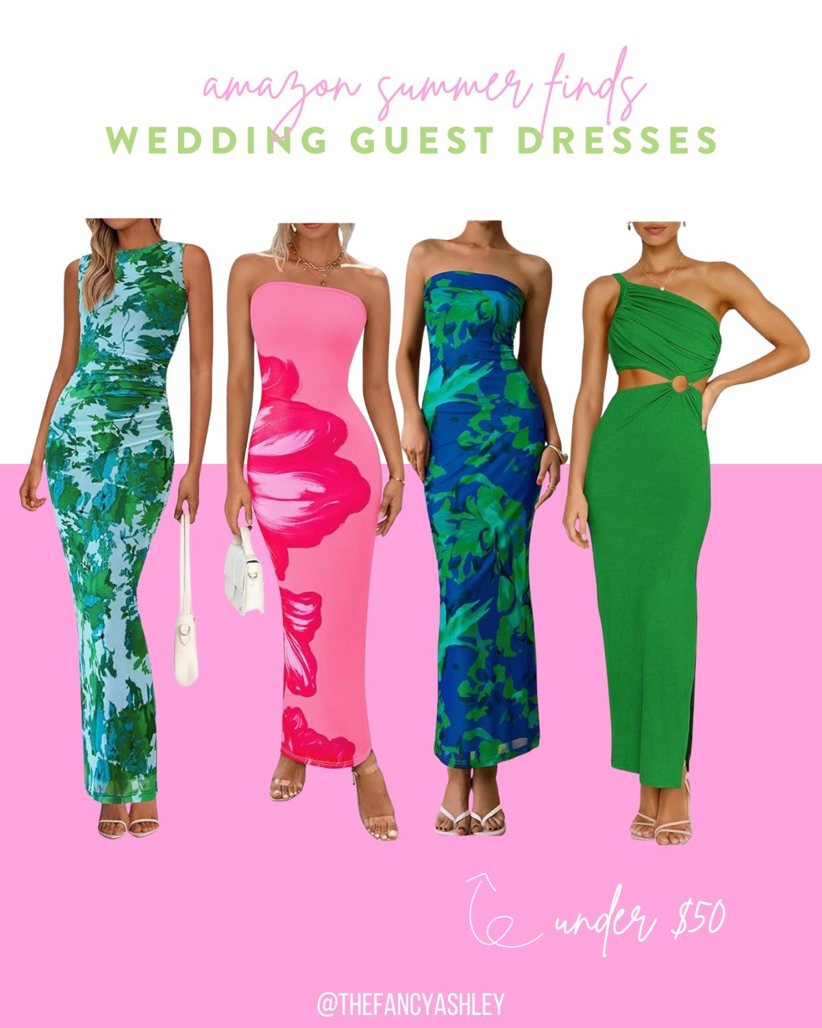 Amazon wedding guest dresses under $50 that are literal PERFECTION—obsessed! Just throw on your fave heels, grab a cute clutch, and you're summer wedding ready!

#LTKSummerEdit #LTKWedding #LTKFindsUnder50