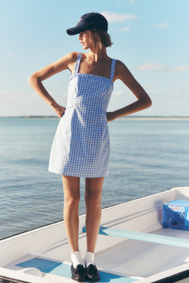 Mare Mare Gingham Square-Neck Mini Dress | Anthropologie (US)