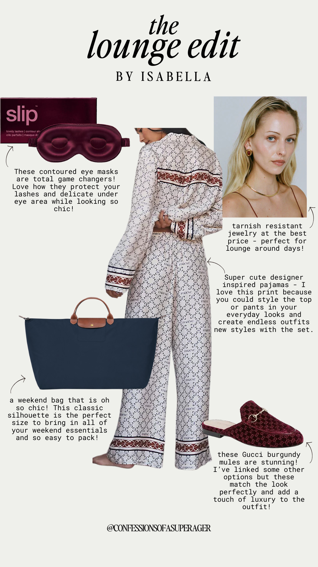 The ultimate lounge edit — chic enough to leave the house, comfortable enough to stay in all day 🤍
This is my go-to mix of elevated loungewear, designer-inspired pajamas, cozy accessories, and everyday luxe pieces that make being at home feel polished. Think stylish lounge outfits, luxury pajamas, comfortable travel looks, and effortless off-duty style all in one place.

Perfect for weekend wear, travel days, working from home, or gifting someone who loves cozy but still wants to look put together. Every piece is wearable, timeless, and easy to style beyond the couch.

Everything is linked and ready to shop on LTK — tap to see my full loungewear edit, designer-inspired finds, and comfort meets style favorites curated by @confessionsofasuperager ✨

#LTKLounge #LTKStyle #LTKFinds #LoungewearEdit #ElevatedBasics #CozyStyle #LuxuryLoungewear #TravelOutfitInspo #EverydayStyle #DesignerInspired #ConfessionsOfASuperager #LTKCreator #ShopLTK 

 

#LTKGiftGuide #LTKdayinmylife #LTKOver40