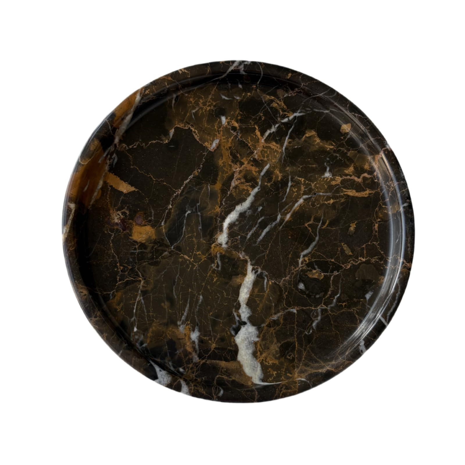 Natural Marble Stone Carving 7.9 inches Round Small Tray Jewelry Trinkets Sundries Storage Dish (... | Amazon (US)