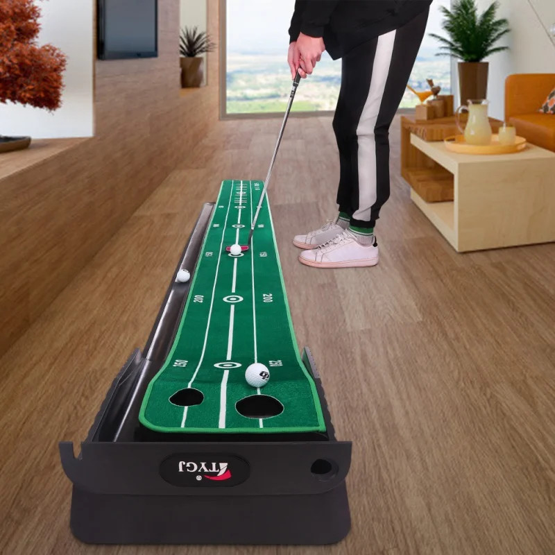 Spree Indoor Golf Putting and Hitting Green Portable Mat with Auto Ball Return Function, Mini Gol... | Walmart (US)