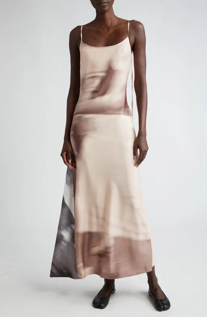 ELLISS Motion Blur Print Recycled Polyester Slipdress | Nordstrom | Nordstrom