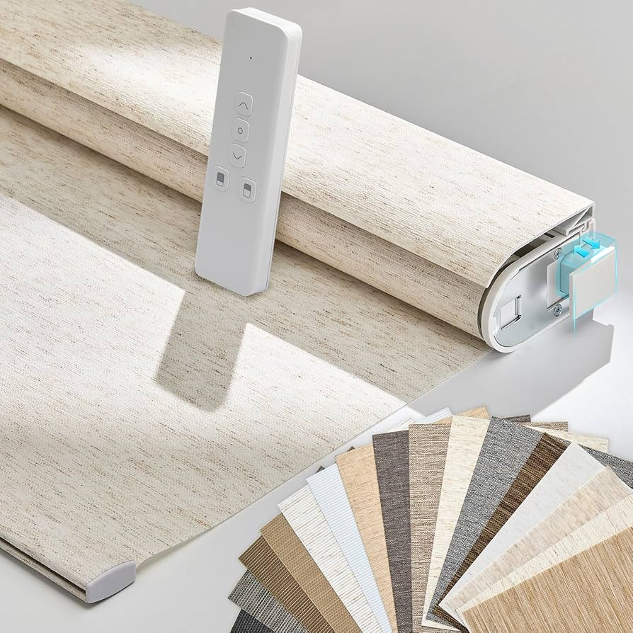 Persilux Smart Motorized Blinds with Remote, No Drill Automatic Roller Shades for Indoor Windows,... | Amazon (US)