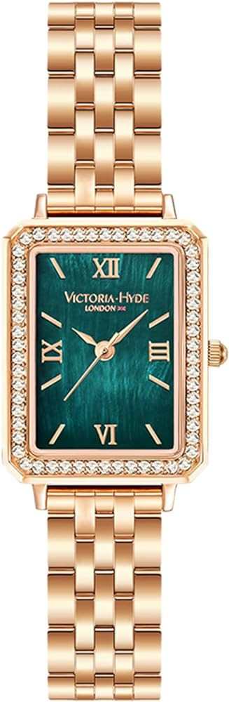 VICTORIA HYDE Gorgeous Women's Watch Green Mother of Pearl Dial Elegant Timepiece Rectangular Fac... | Amazon (US)