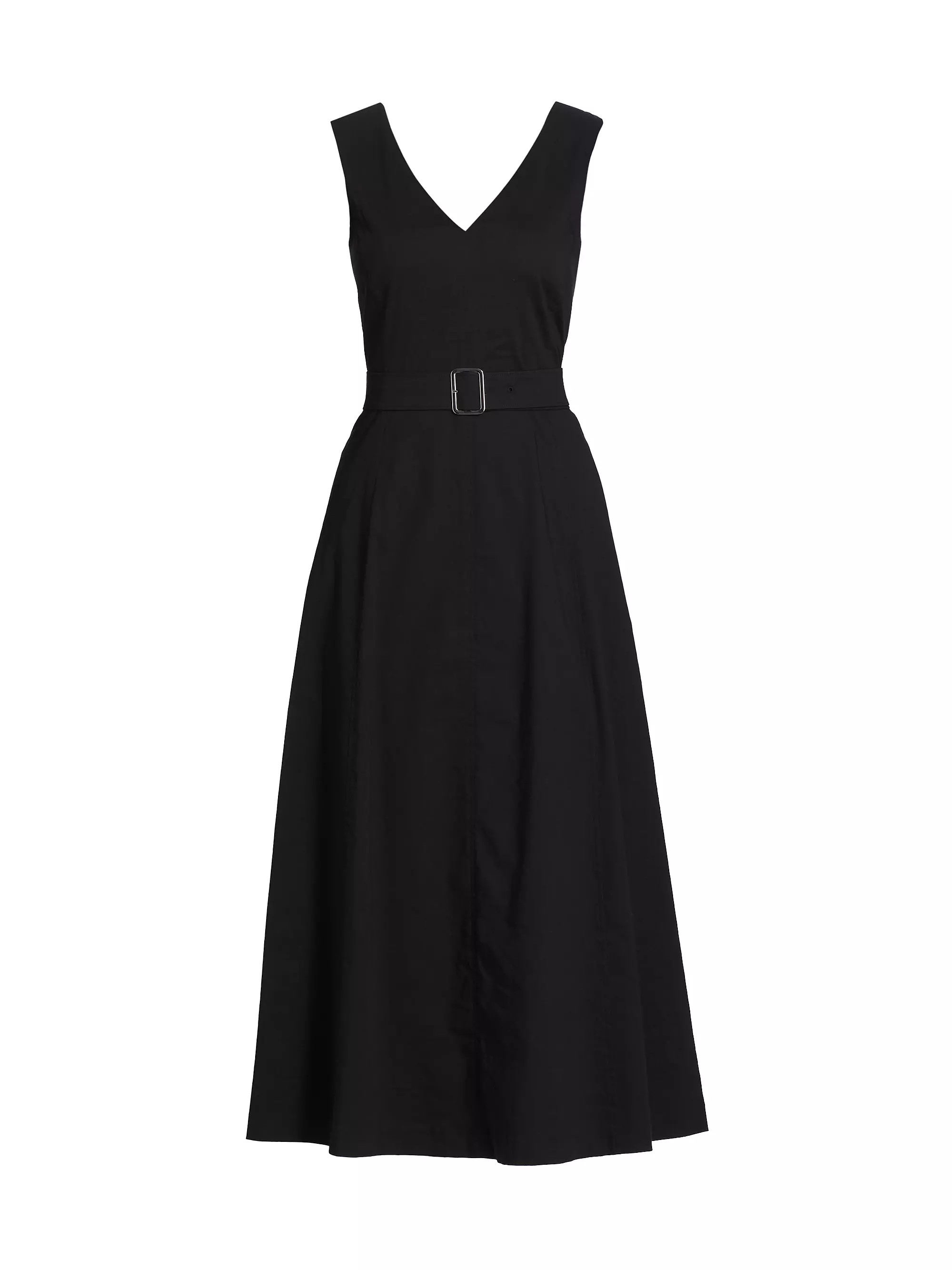 Belted Linen-Blend Midi-Dress | Saks Fifth Avenue