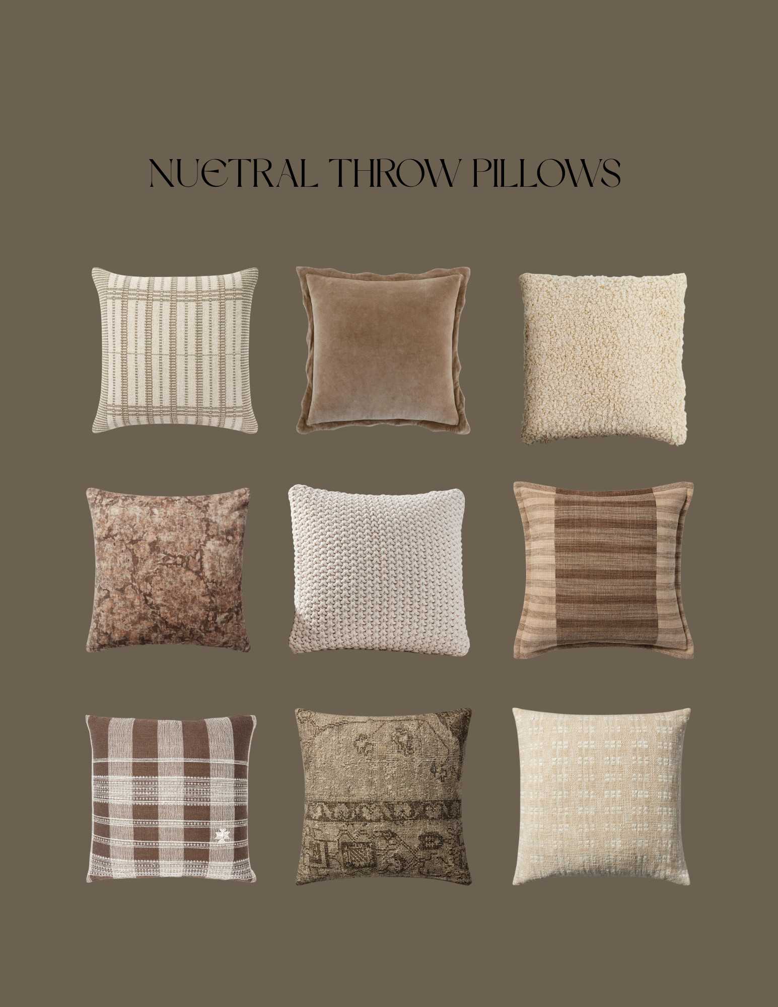 Neutral pillows we're loving right now! So many great options!

#LTKHome #LTKFindsUnder50  

 #LTKU #LTKHome #LTKFindsUnder100
