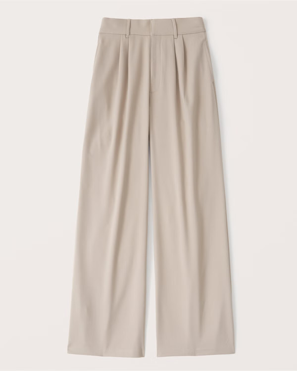 Tailored Wide Leg Pants | Abercrombie & Fitch (US)
