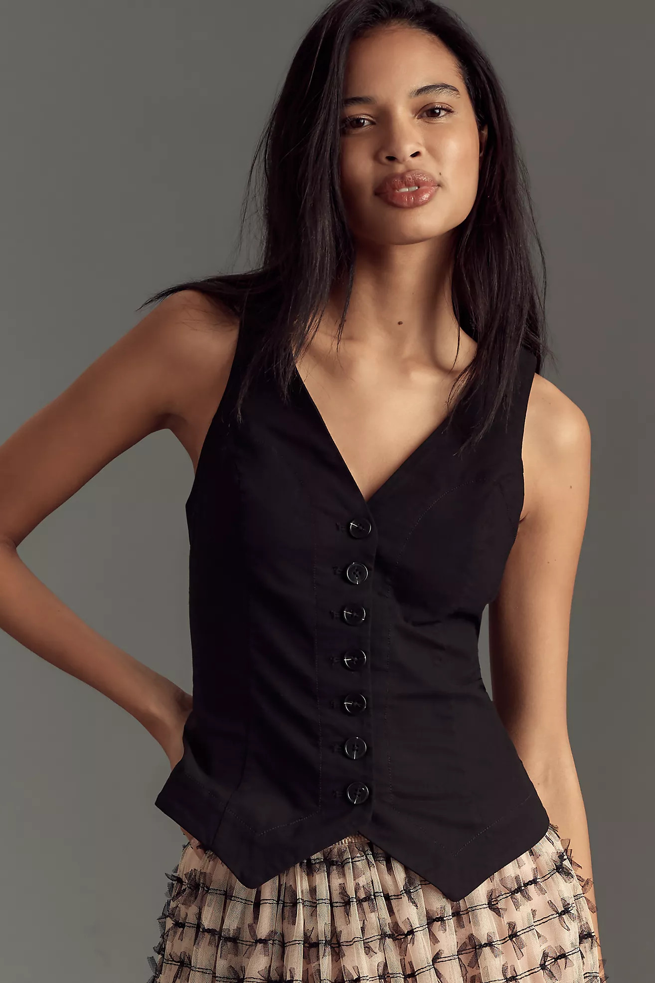 By Anthropologie Tailored Buttondown Vest | Anthropologie (US)