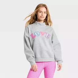 Women's Valentine's Day Mock Neck Sweatshirt - JoyLab™ | Target