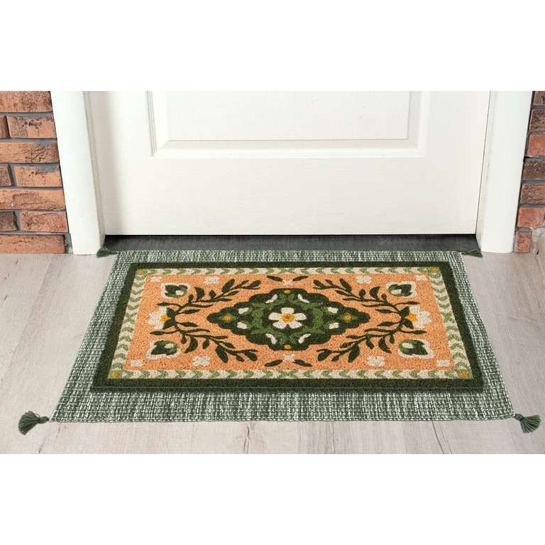 Home D\u00e9cor Collection Green Persian Outdoor Doormat, 18"x30" | Walmart (US)