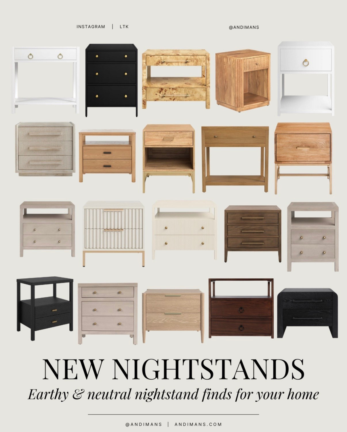 Earthy nightstand finds with warm wood tones, organic texture, and a relaxed, collected feel, perfect for a calm, cozy bedroom. 

#LTKSeasonal #LTKHome