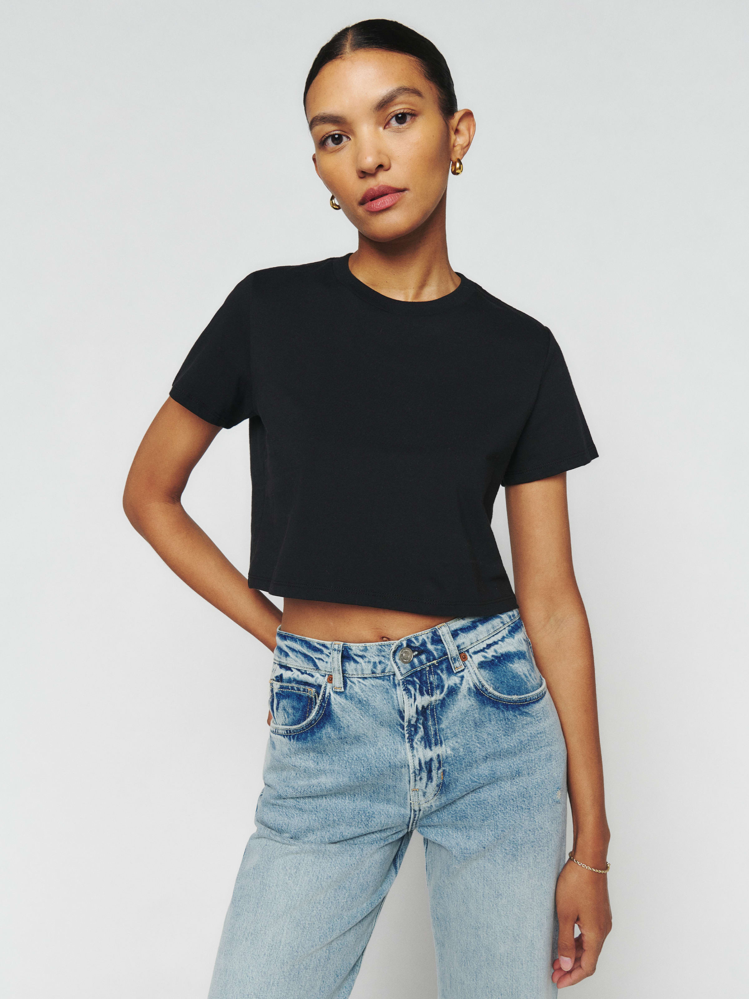 Cropped Classic Crew Tee | Reformation (Global)