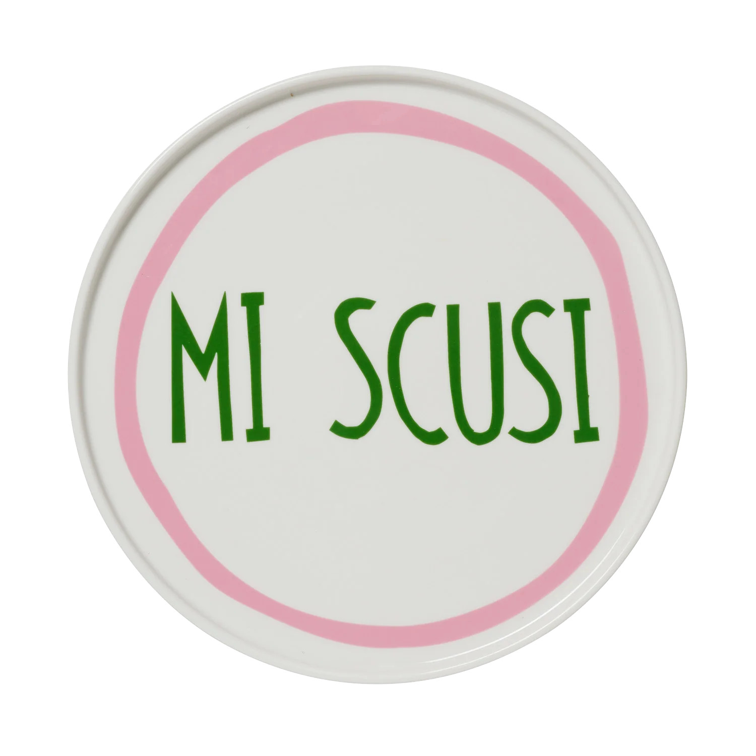 Mi Scusi Plate | In the Roundhouse