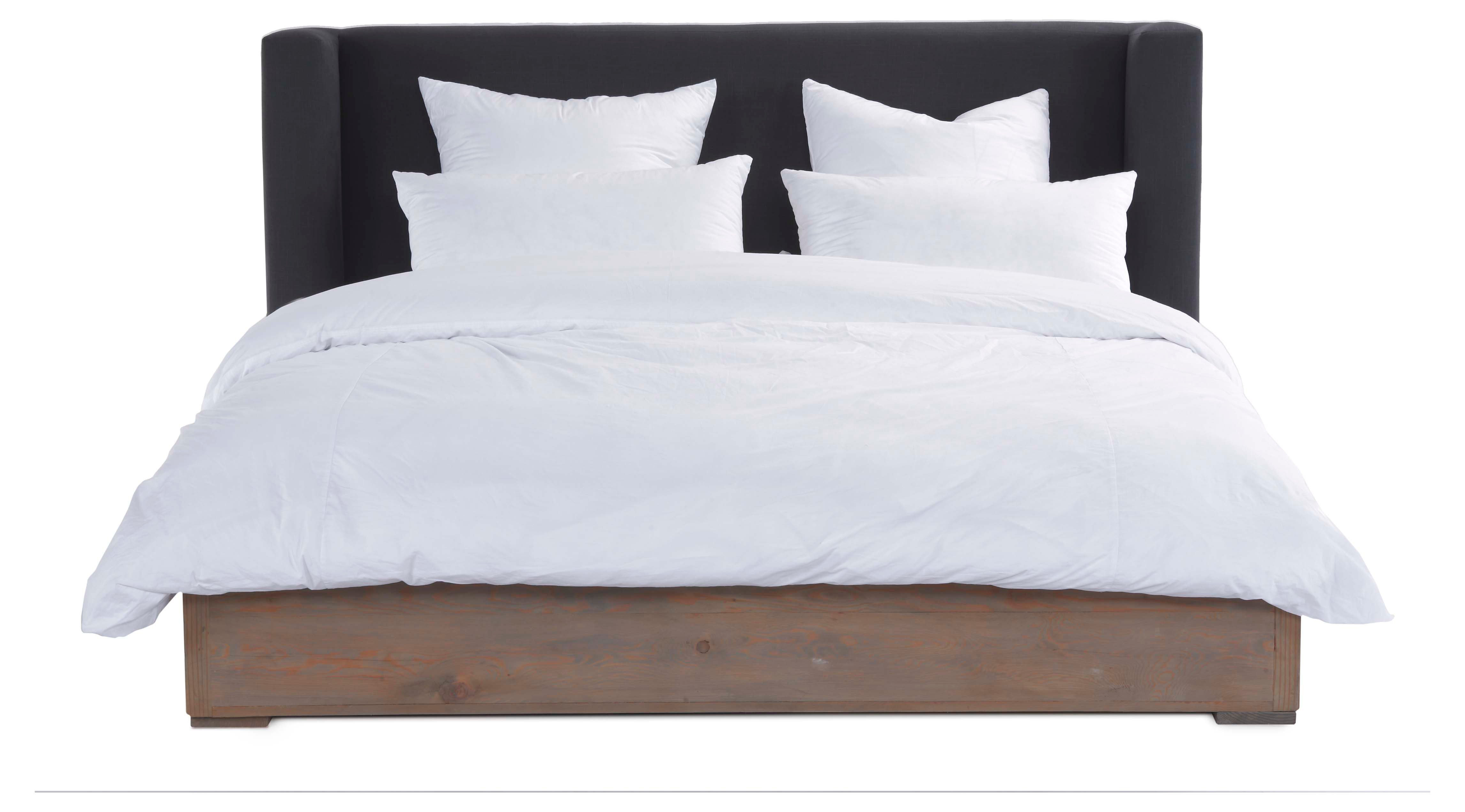 Lang Bed, Dark Gray Linen | One Kings Lane