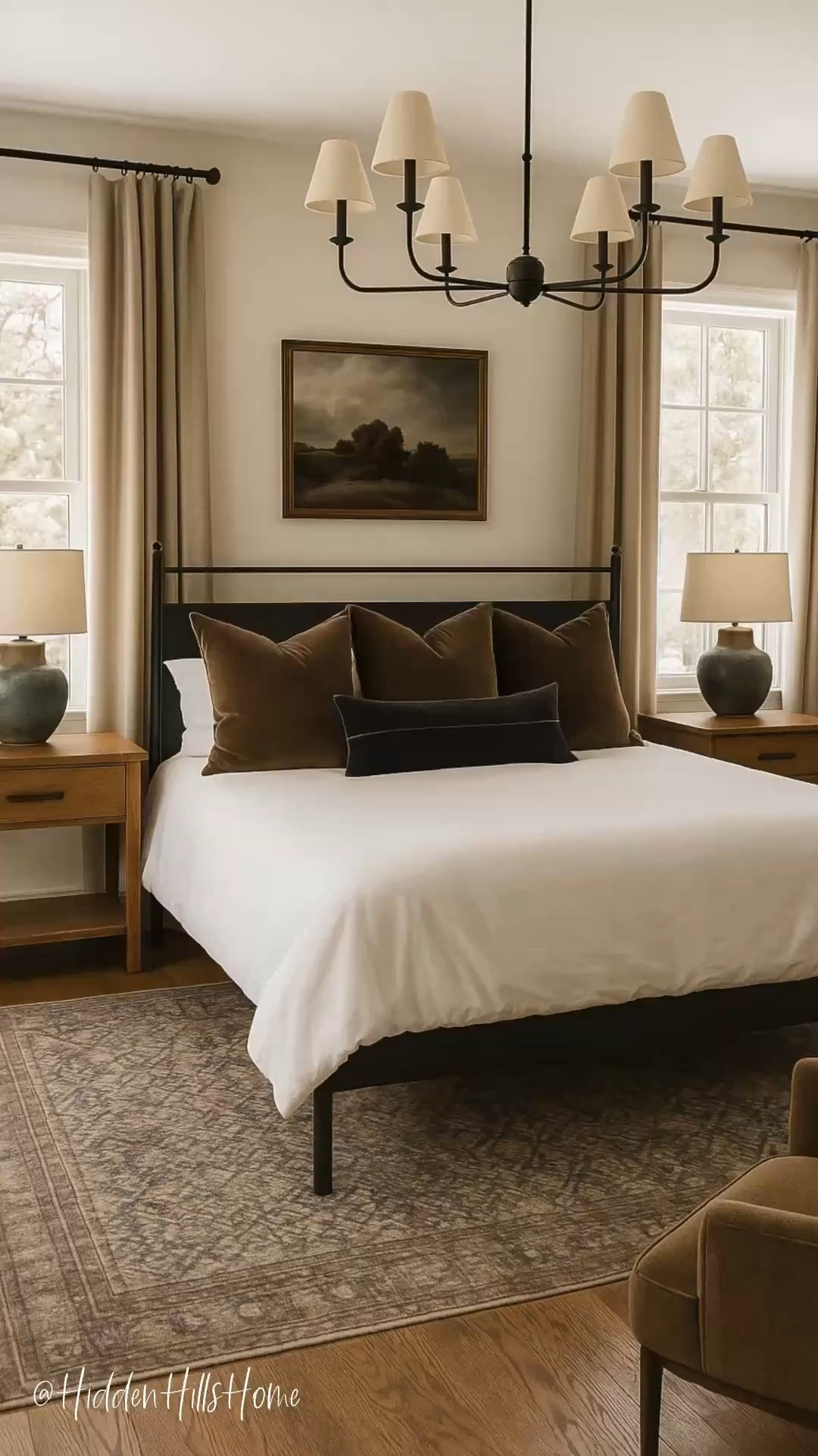 Moody bedroom decor, primary bedroom design, bedroom mood board, bedroom design inspo, bed, bedroom rug , nightstands, bedding, bedroom rug, home decor, master bedroom #bedroom 

#LTKHome #LTKSaleAlert