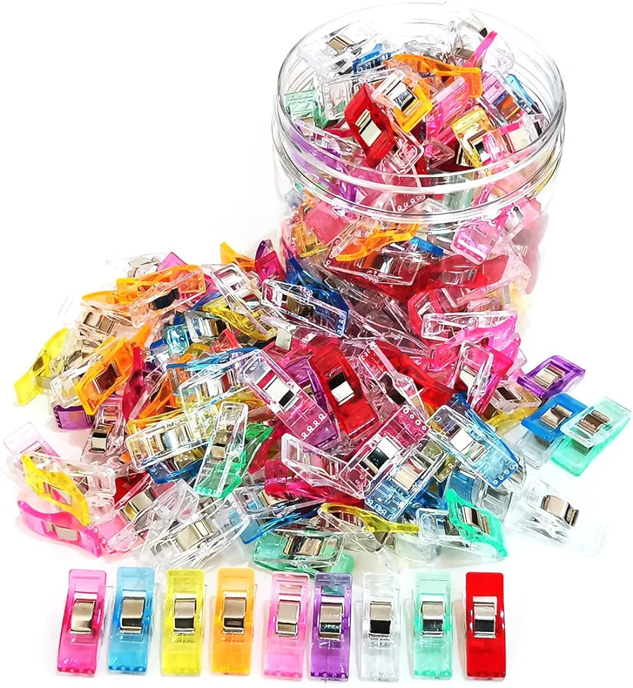 Otylzto Sewing Clips, 100 Pcs with Plastic Box, Premium Quilting Clips for Supplies Crafting Tool... | Amazon (US)