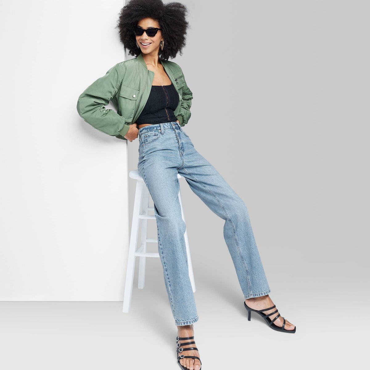 Women's High-Rise Straight Jeans  | Target